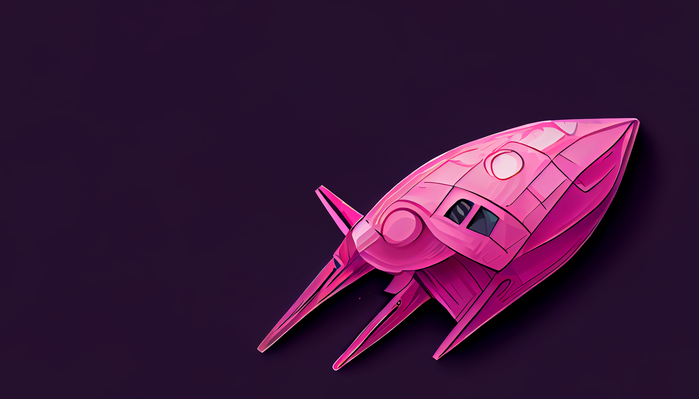 Small Pink Spaceship