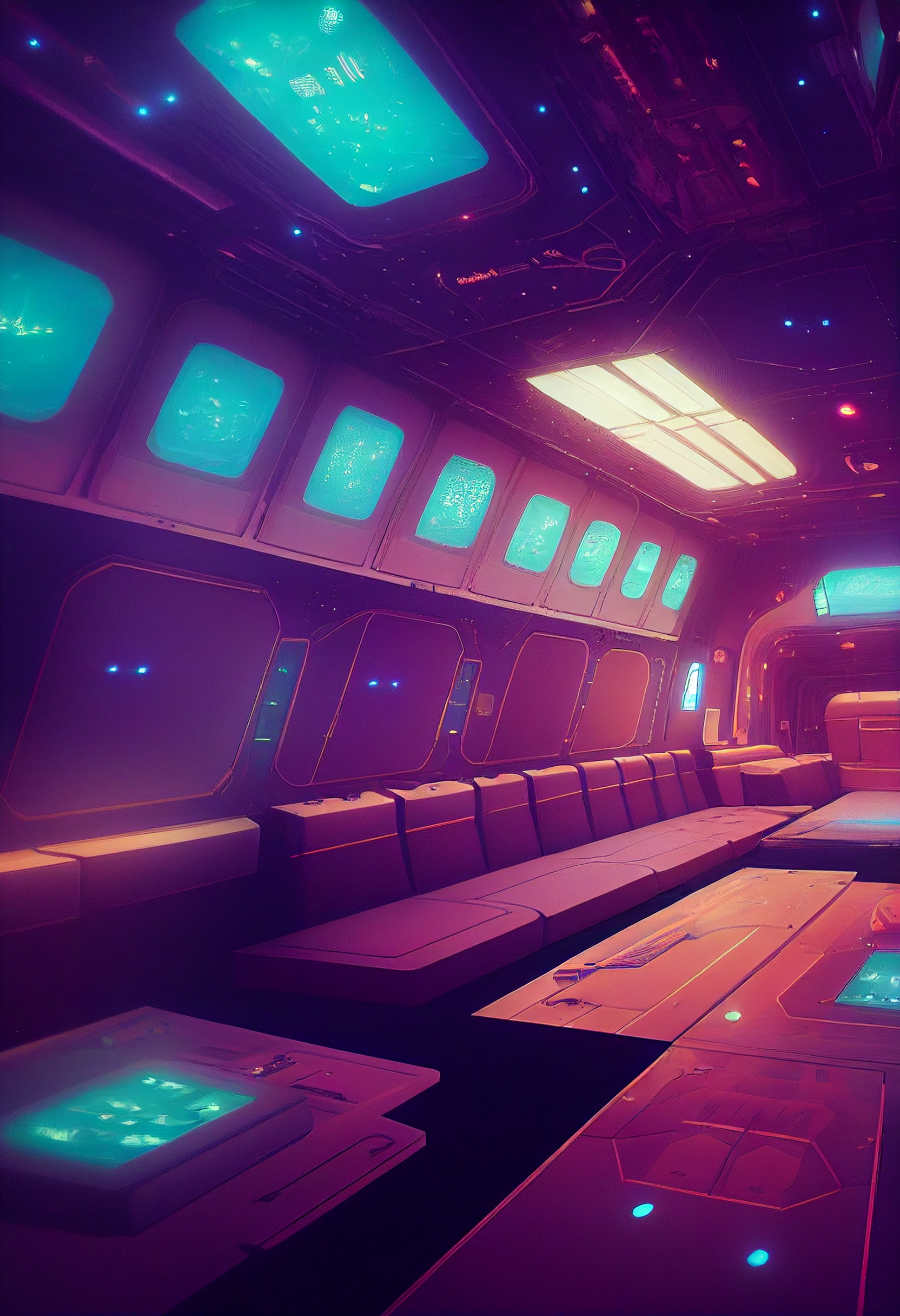 Purple Spaceship Interior