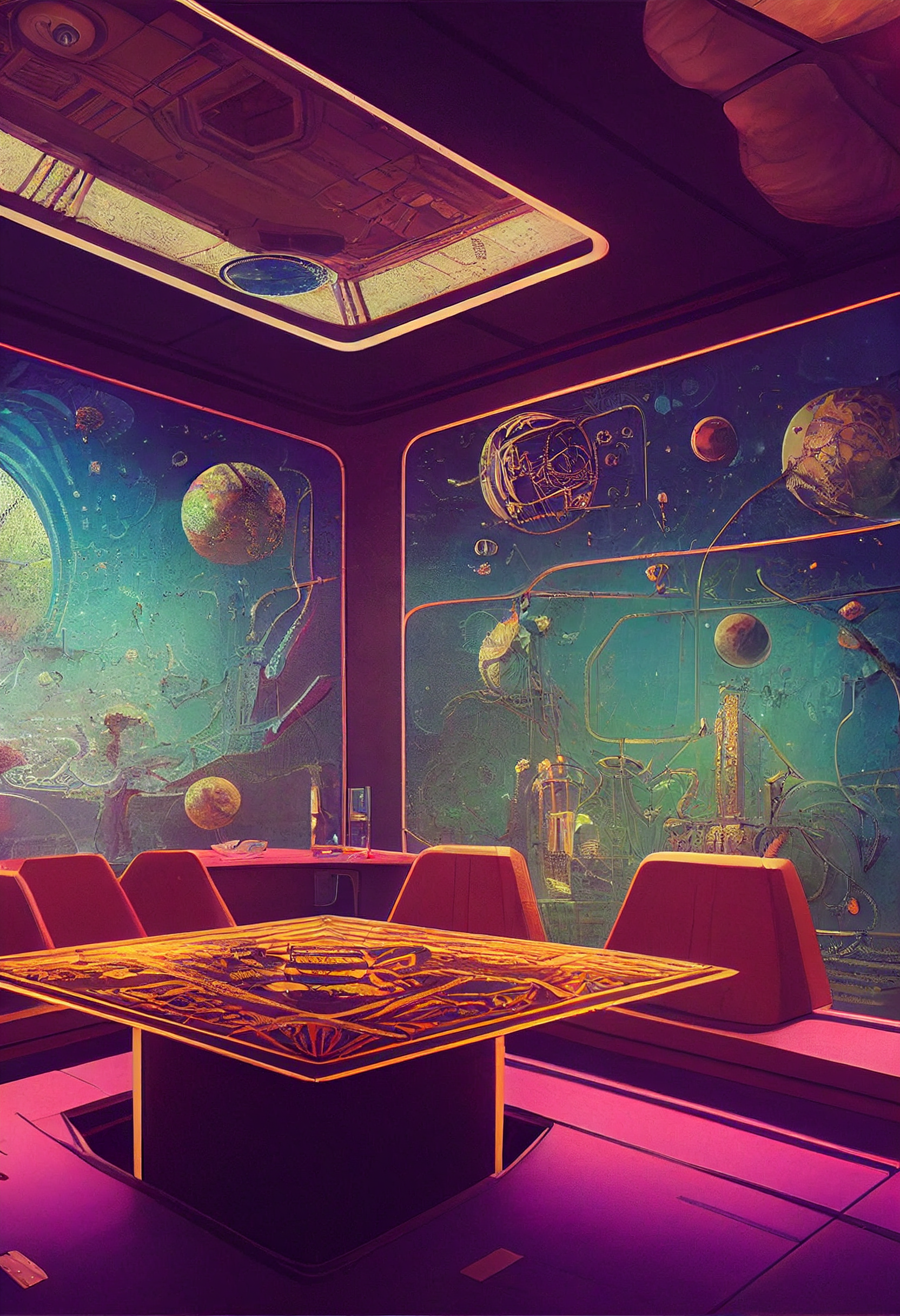 Pink Spaceship Interior
